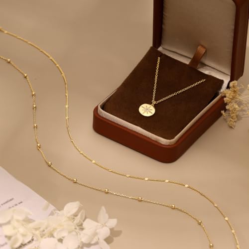XIXINI Layered Necklaces for Women, Dainty Gold Necklace Stack 14k Gold Plated Layering Pendant Necklace Set Simple Statement Gold Necklaces for Women Trendy Fashion Waterproof Gold Jewelry - color: Gold-Set 7
