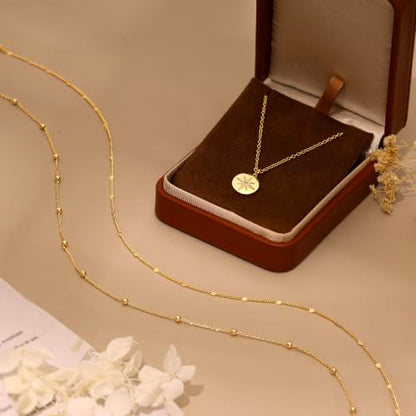 XIXINI Layered Necklaces for Women, Dainty Gold Necklace Stack 14k Gold Plated Layering Pendant Necklace Set Simple Statement Gold Necklaces for Women Trendy Fashion Waterproof Gold Jewelry - color: Gold-Set 7