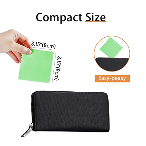 CATIFLIN 100pcs Jewelry Cleaning Cloth, Silver Polishing Cloth Individually Wrapped, Small Jewelry Polishing Cloth for Sterling Silver, Gold, Platinum and More (Green, 3.15" x 3.15") - color: Green