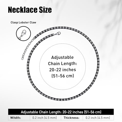 Stainless Steel Chain Necklaces,Rolo Chain Necklace for Men Women,Unique Fashion and Charm Jewelry, Silver Tone Chain,Stainless Steel Adjustable Link, Gifts for Friends/Husband/Dad - style: 1468