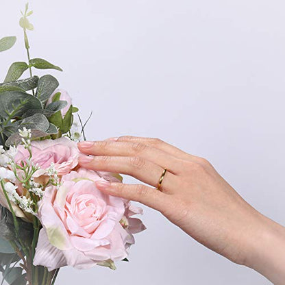 TRUMIUM 2mm 4mm 6mm 8mm Tungsten Wedding Band Ring for Men Women Silver/Rose Gold Plated/Rainbow/Gold Plated Domed High Polish Engagement Promise Rings Comfort Fit 4-15 - color: 2mm 24k gold plated