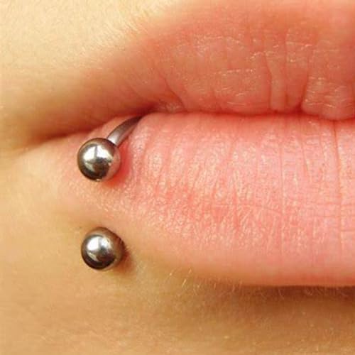 Longita Internally Threaded Septum Ring Silver Black Gold Septum Rings 16G Septum Piercing Surgical Steel Septum Jewelry Septum Nose Rings 16 Gauge Small Septum Ring Horseshoe with Replacement Balls - color: A1-silver-8mm