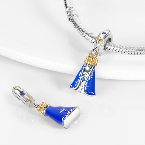 925 Sterling Silver Charms for Bracelets and Necklaces Beads Charms Jewelry Gift for Women - color: The Virgin's Prayer