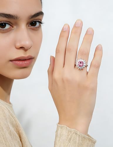 Anxiety Rings for Women – Adjustable Flower Spinner Ring, Daisy & Sunflower Fidget Ring, Gold Plated Calming Jewelry - style: Style 06 Pair