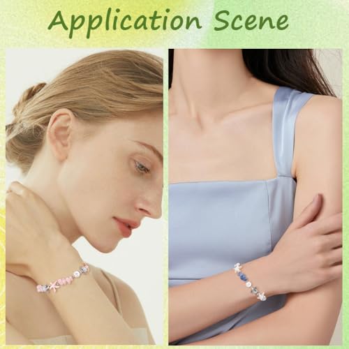 SUNNYCLUE 1 Box 6 Sets Bracelet Making Kits Starfish Beads Colorful Shell Sea Turtle Bead Summer Hawaii Ocean Chip Stone Irregular Gemstones for Jewelry Making Kits Adults Gift Adults Supplies - style: Ocean 3