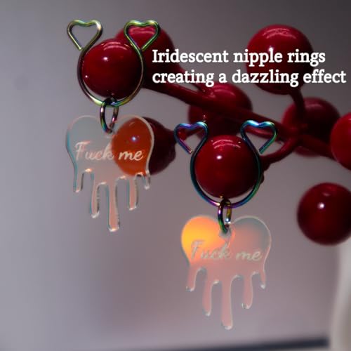 Fake Nipple Rings,Fake Nipple Piercings,Faux Nipple Piercing,Nipple Rings Non Piercing Jewelry - style: F..k Me