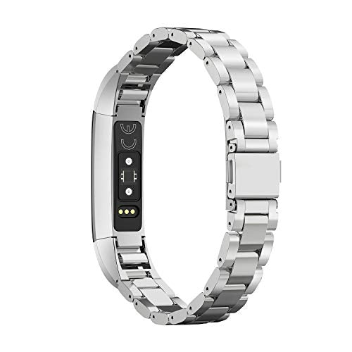 Compatible with Alta Bands Metal, Special Edition Replacement for Alta HR Stainless Steel Bands Adjustable Accessory Wristband Small Large for Alta Bracelet Women Men - color: Q1-03 Metal-Silver