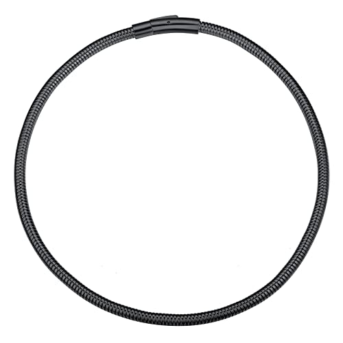 FindChic Herringbone Choker Chain Necklace for Women 2" Adjustable Extender | Waterproof Stainless Steel Chain for Layering, Black /14K Gold Plated/Rose Gold/Silver Necklace Snake Chain - color: D. Black-5MM, size: 18 inch