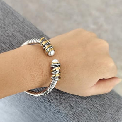 18K Gold Bangle Bracelets for Women 925 Sterling Silver Bracelets Bracelets Adjustable Boho Bracelets Stackble Cuff Bangle Bracelets for Men Women Chunky Gold Bangle Open Cuff Bracelets Christmas Gift - color: Bracelets-05