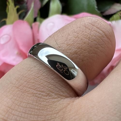TUTISS 2mm 3mm 4mm 5mm 6mm 7mm 8mm 10mm White Tungsten Rings for Men Women Engagement Wedding Bands Domed Polished Shiny Comfort Fit - color: 6mm White Tungsten