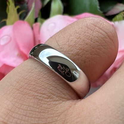 TUTISS 2mm 3mm 4mm 5mm 6mm 7mm 8mm 10mm White Tungsten Rings for Men Women Engagement Wedding Bands Domed Polished Shiny Comfort Fit - color: 6mm White Tungsten