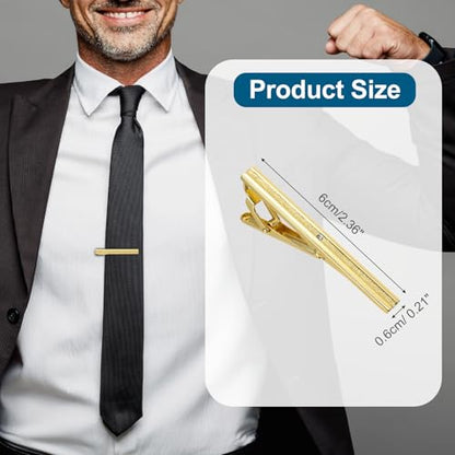 PATIKIL Tie Clip for Men, Rhinestones Necktie Bar Pinch Clips with Black Gift Box for Regular Ties Wedding Business Valentine's Day Father's Day Anniversary - color: Gold Tone(White)