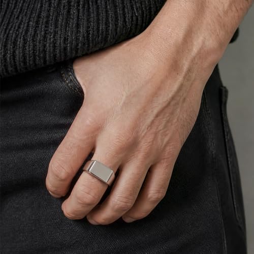 PCY Stainless Steel Gold Plated Men Women Band Ring - color: 11mm Silver DFX