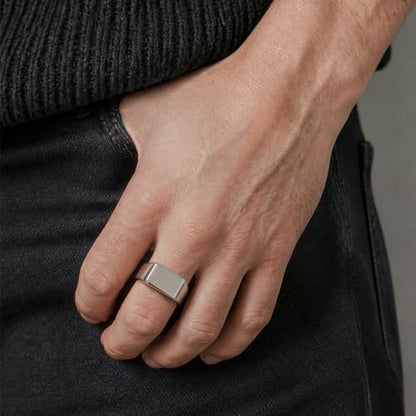 PCY Stainless Steel Gold Plated Men Women Band Ring - color: 11mm Silver DFX