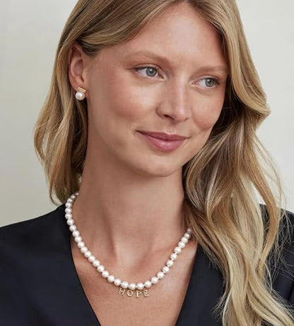 925 Sterling Silver Hoop Handpicked AAA+ Quality 7.5-8mm White Freshwater Cultured Pearl Dangle Drop Earrings Jewelry for Women - color: 8. Gold Plated Bar