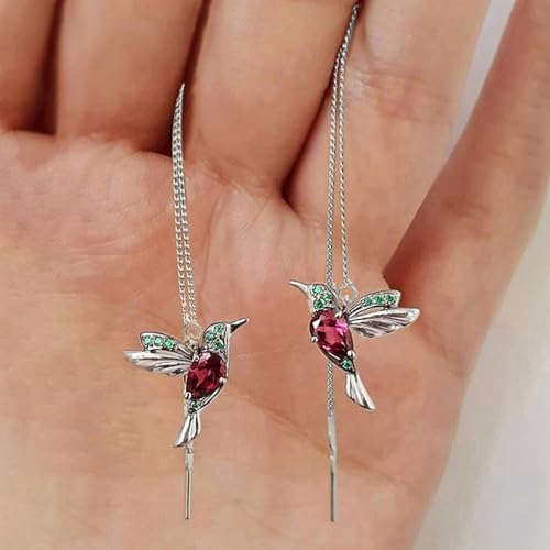 Little Bird Tassel Earrings for Women Animal Drop Earrings Trendy Jewelry - color: E2806