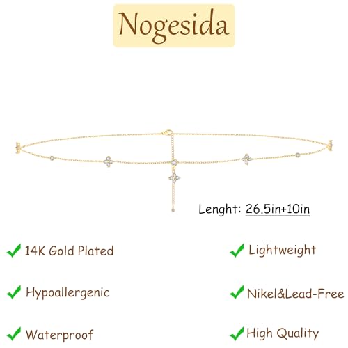 14K Gold Plated Waist Chain for Women, Layered Belly Belt Chains Beach Waist Beads Chain Waterproof Body Chain Summer Jewelry Accessories for Women - style: GD-5