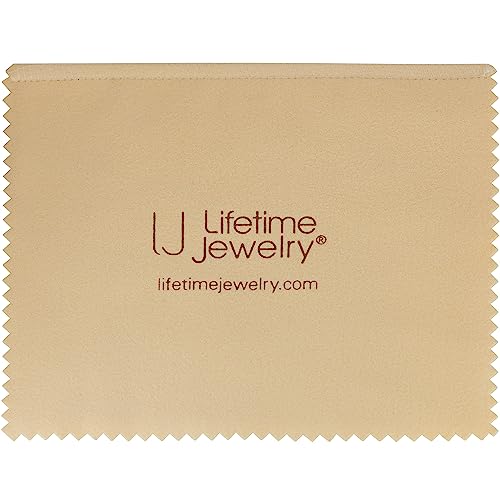 LIFETIME JEWELRY Polishing Cloth New and Improved Professional Cleaner for Gold or Rhodium Plated Jewelry Comes in Plastic Storage Pouch 5 x 6 Inches
