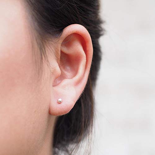 EPIRORA Sterling Silver Stud Earrings for Women Men- 3 Pairs 3mm Tiny Ball Stud Earrings Round CZ Earrings Pearl Earrings Set Cartilage Small Tragus Earrings - style: 3 Pairs-Round Ball Earrings