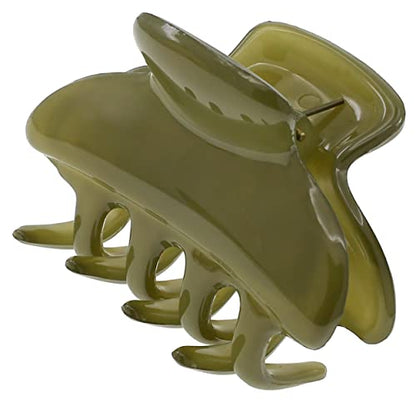 Camila Paris CP3552 French Small Hair Clips for Women, 2.5" Small Claw Clip Fashion Styling Mini Hair Clip Accessories for Women, Strong Hold No Slip Grip Cute Claw Clips, Made in France - color: Green 2.5"