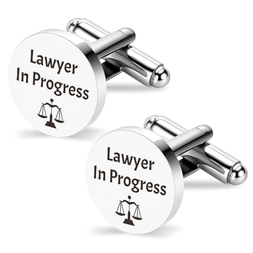 Law Student Gifts for Men Christmas Gifts Law School Essentials Supplies Stainless Steel Cuff Links Cufflink Future Lawyer to Be Gift Cool Birthday Presents Small Stocking Stuffers Valentines Day Gift