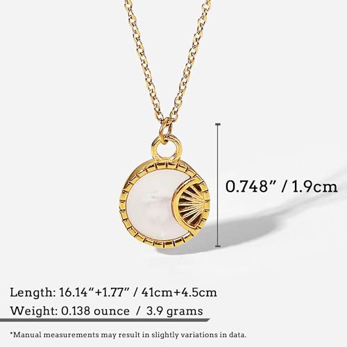 Unisex Celestial Gold Pendant Necklaces, Sun/Moon/Star/Angle Celestial Elements Unisex Choker Gold Lover Chains for Men and Women Jewelry - color: Gold Chain - Sun #2