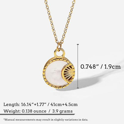 Unisex Celestial Gold Pendant Necklaces, Sun/Moon/Star/Angle Celestial Elements Unisex Choker Gold Lover Chains for Men and Women Jewelry - color: Gold Chain - Sun #2