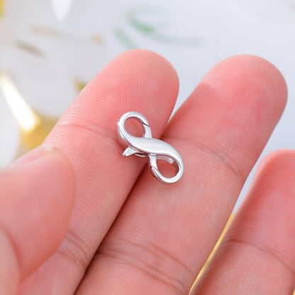 925 Sterling Silver Double Opening Lobster Clasp, Necklace Bracelet Anklet Jewelry Extender Clasp for DIY Jewelry Making (Style 1-2pcs) - style: style 1-2pcs