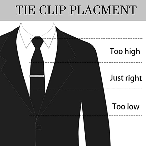 HAWSON 2 Inch Tie Bar Clips for Men Set of 3 Pcs Silver Necktie Accessories Perfect Wedding Business Gift