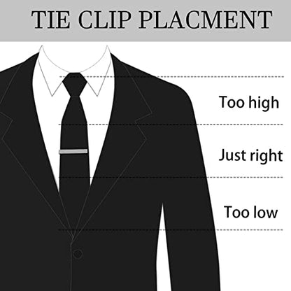 HAWSON 2 Inch Tie Bar Clips for Men Set of 3 Pcs Silver Necktie Accessories Perfect Wedding Business Gift