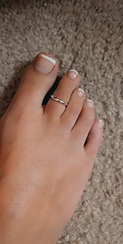 MODRSA Toe Rings for Women Toe Rings and Anklets for Women Toe Ring Adjustable Toe Rings Silver Rose Gold - color: B-toe rings +anklets- silver