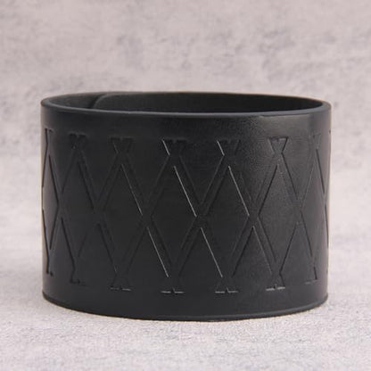 GelConnie Leather Cuff Bracelet Punk Braided Bracelets Rock Leather Wristbands Faux Mens Leather Bracelet Gothic Viking Bangle Adjustable Wrap Bracelet for Women,Men - color: MLPB087-Black