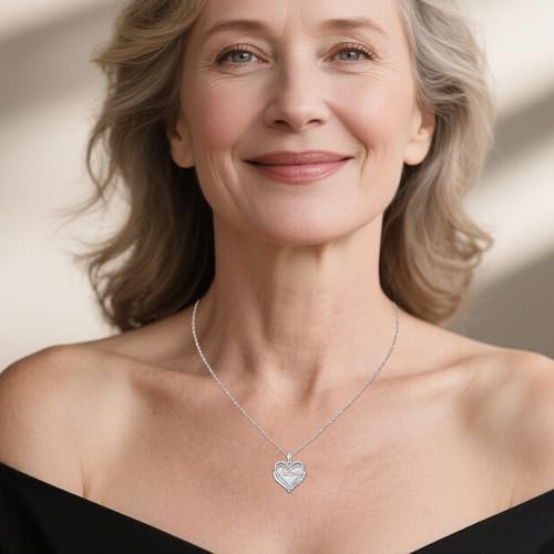 925 Sterling Silver Necklace Gifts for Women Crystal/Opal Jewelry Pendant Christmas Birthday Gift - style: Opal-Nana