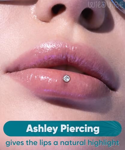 Bioflex Labret Plastic Lip Piercing Jewelry for Monroe, Medusa, Ashley and Cartilage Piercings, Tragus, Conch, Helix, Daith - 16g Clear Post Studs with Push-In CZ Crystals - color: Jet, Clear, AB, Rose, Aqua, size: 10mm
