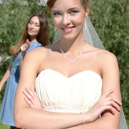 Prom Earrings Necklace Bracelet Set Elegant Crystal Rhinestone Necklace Earrings Bracelet Bridal Wedding Prom Dresses Costume Outfit Gold Jewelry Sets for Women - color: D