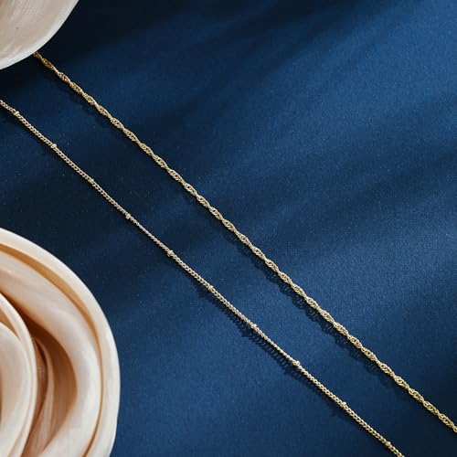 Waist Chain for Women 14K Gold/Silver Plated Body Chain Beads Link Belly Chains Belly Belt Waist Beads Chains Adjustable Sexy Bikini Body Jewelry Daily Belts Gifts for Women - style: 2Pcs Rope Satellite-GD