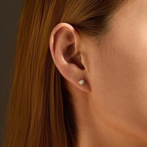 CHIC & ARTSY 18K Gold Plated Solid 925 Sterling Silver Flat Back Earrings for Women Multiple Piercings Screw Back Earrings Cartilage Hypoallergenic Jewelry - style: 925 Silver Flat Back #03
