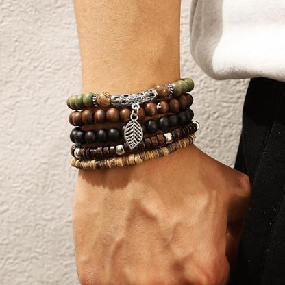 Long tiantian Boho Bracelets for Women Stackable Wooden Bracelet Western Beaded Bracelet Stack Boho Fashion Trendy Jewelry Gifts - color: A5:boho bracelets