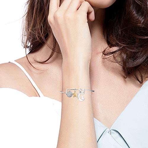 UPINS 60Pcs Silver Expandable Bangle Bracelets Adjustable Wire Bracelets | Stainless Steel Women Bracelets for DIY Jewelry Making Crafting Supplies for Beginners Experienced Jewelry Makers - color: Silver