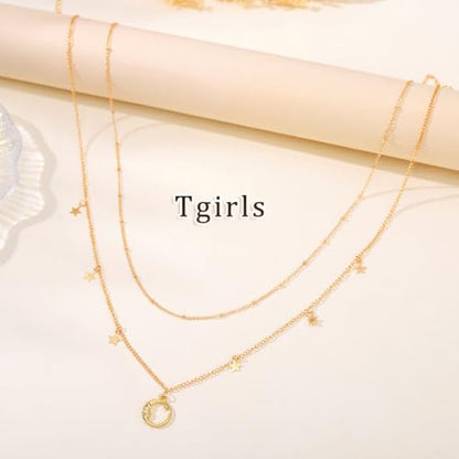 Tgirls Gold Waist Chain for Women Rhinestone Layered Belly Chains Beads Body Chain Heart-Shaped Beach Body Jewelry for Summer - style: Star 2