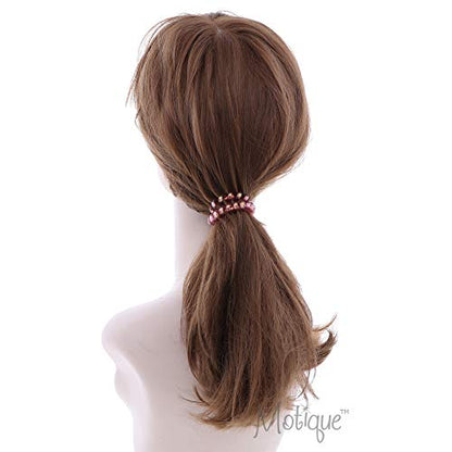 Irridescent Coil Pony Holders - Set Of 5-Mauve - color: Mauve