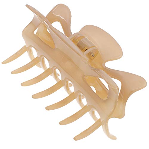 Camila Paris CP3048 French Hair Clip for Women, 3.5 inch Beige for Thick Volume Hair, Girls Hair Claw Clips Jaw, Durable Styling Hair Accessories for Women, Strong Hold No Slip Grip, Made in France - color: Beige 3.5"