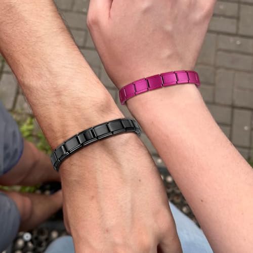 papasgix Italian Charm Bracelets, 9mm Italian Charm Bracelet Links | 9mm Stainless Steel Italian Charms, Detachable Personalized - color: Colorful