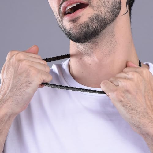 Snake Chain for Women Stainless Steel Dainty Choker Necklace Thin Layered Men Chain 8mm Width Gold/Black/Silver Plated Trendy Jewelry 18/20/22/24/26/28/30 Inch - color: 8MM-Black Snake Chain, size: Length 20 Inches (women's average length)