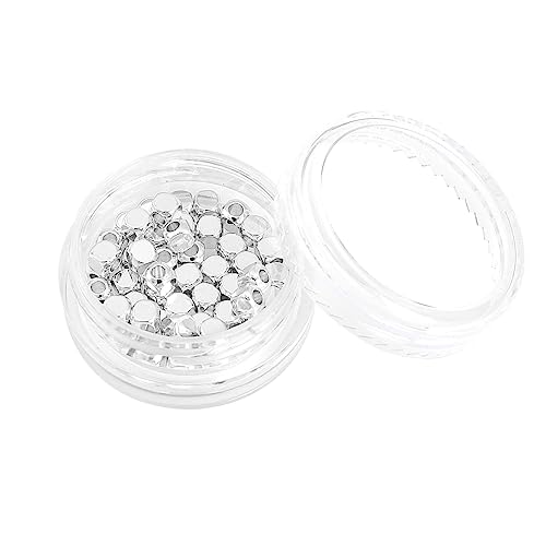 Silver Plated Cube Spacer Beads Round 3x3mm 50pcs for Jewelry Making Findings Non Tarnish - color: Silver, size: 3x3mm Round Cube