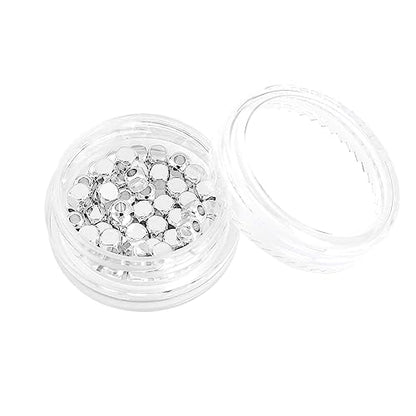 Silver Plated Cube Spacer Beads Round 3x3mm 50pcs for Jewelry Making Findings Non Tarnish - color: Silver, size: 3x3mm Round Cube