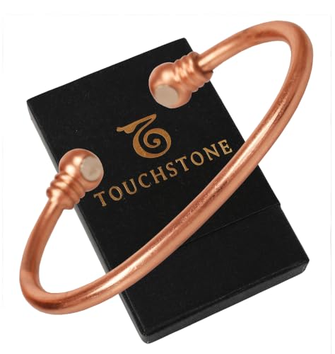Touchstone Handcrafted By Indian Skilled Artisans Durable High Gauge Copper Hand Twisted Pipe Bracelet In Natural Tone. - style: Kada Magnet