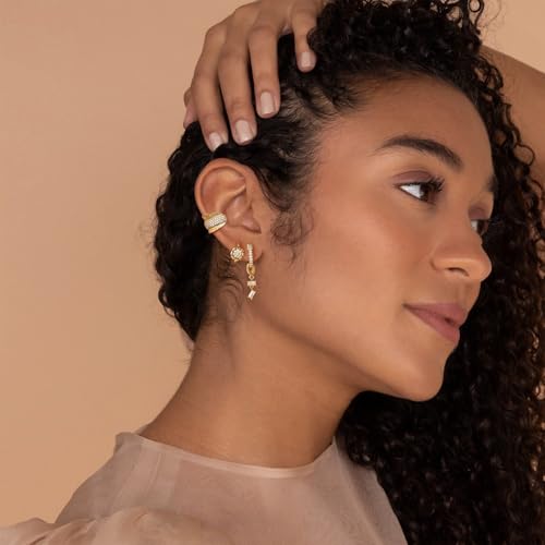 MYEARS Women Ear Cuff Earrings Gold Non Pierced Cartilage Clip on Open Wrap Hoop 14K Gold Plated Simple Hypoallergenic Everyday Jewelry - style: Bold Greek