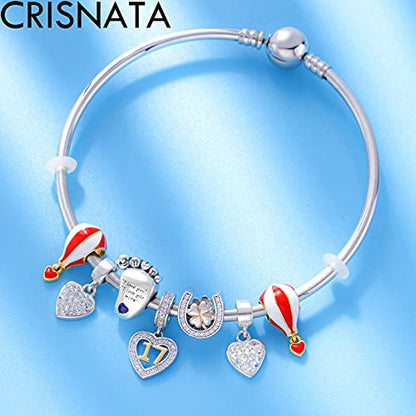 925 Sterling Silver Mothers Day Series Charms - Artist, Autism, Mother Daughter & Baby Foot Charms, Mom Crown & Nana Beads - Fits European Bracelet or Necklace - Gifts for Family, Lovers & Friends - color: Blue Baby Foot Charms