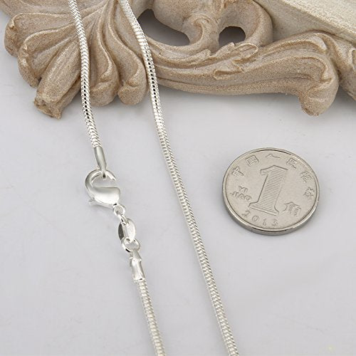 Yuren 3 Pieces 925 Sterling Silver 2mm Snake Chain Necklace Jewelry Jewelry For Men And Women(16-24 Inch) - size: 22. inch